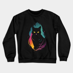 Cat Silhouette Crewneck Sweatshirt